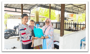 Pemberian Makanan Sehat Untuk Anak-Anak Yang Datang Ke Posyandu Korpri